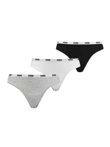 Puma String 3er Pack in Grau/Weiß/Schwarz