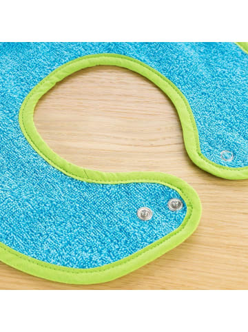 Wörner 2er Set Riesen-Lätzchen mit Druckknöpfen - Ozean Limone in blau,gruen