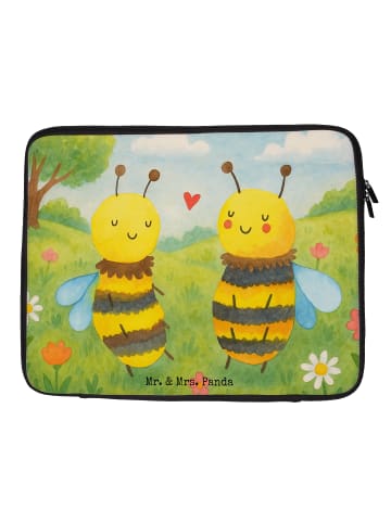 Mr. & Mrs. Panda Notebook Tasche Biene Verliebt Design ohne Spruch in Weiß