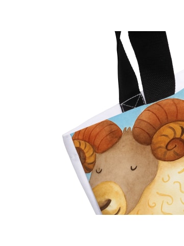 Mr. & Mrs. Panda Shopper Sternzeichen Widder Design mit Spruch in Weiß