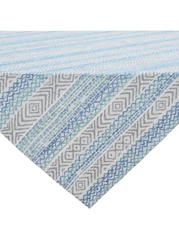 Erwin Müller Jacquard, Baumwollmischung, Gewebt Mitteldecke in blau-grau