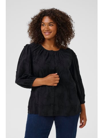 KAFFE curve Langarm - Hemd KClaima Regular fit in Black Deep