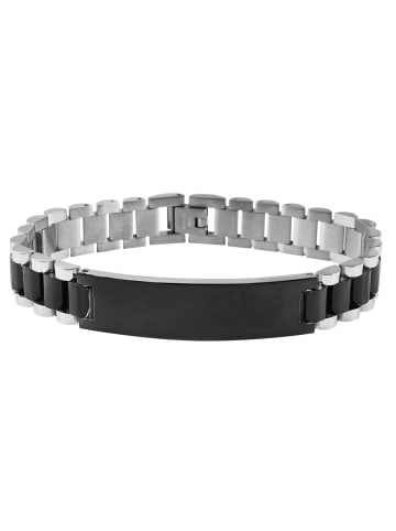 Adeliás Unisex Armband – Gliederarmband aus Edelstahl 20,5 cm in silber