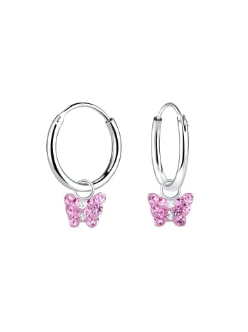 Alexander York Ohrringe mit Charm-Anhänger SCHMETTERLING in 925 Silber - 2-tlg. in silber