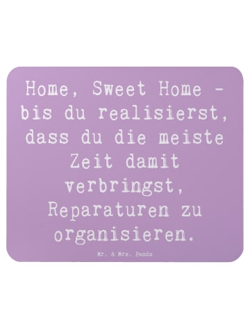 Mr. & Mrs. Panda Mouse Pad Spruch Geborgenheit im Zuhause mit Sp... in Lavendeltraum