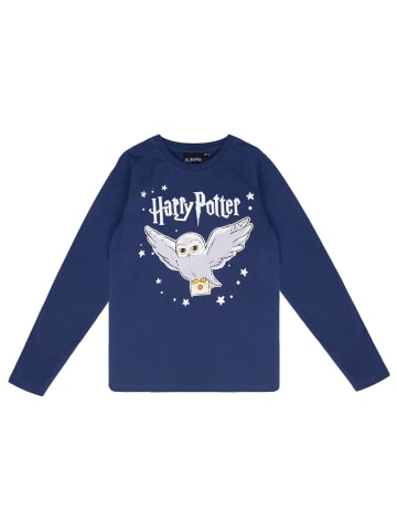 Harry Potter Harry Potter Mädchen Langarmshirt Pullover mit Hedwig in lila