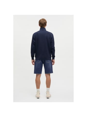 MADS NORGAARD COPENHAGEN Sweatshirt Light Terry Hans Half zip in dunkelblau