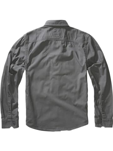Brandit Hemd "Vintage Shirt Long Sleeve" in Grau