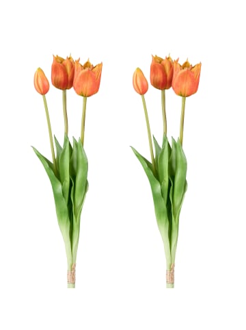 Creativ green 2er Set: Deko-Tulpenbund in orange