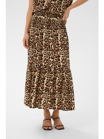 Kaffe Rock KAmaxi A-shape in Naturel Leopard Print