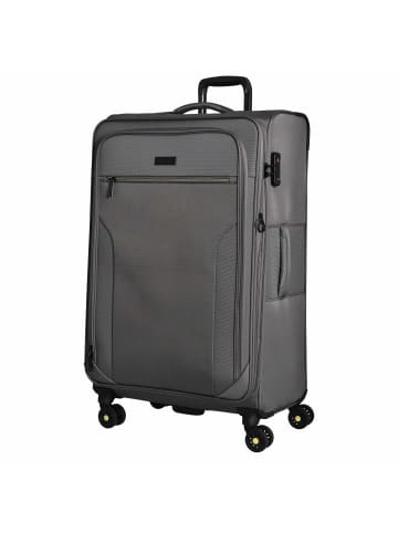 D&N Travel Line 9704 - 4-Rollen-Trolley L 78 cm erw. (grey) in grau