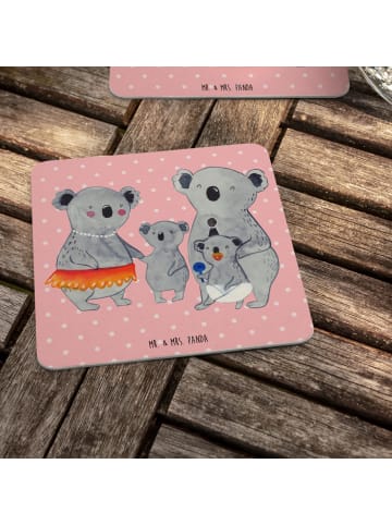 Mr. & Mrs. Panda Untersetzer Koala Familie ohne Spruch in Rot Pastell