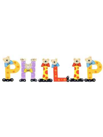 Playshoes Deko-Buchstaben "PHILIP" in bunt