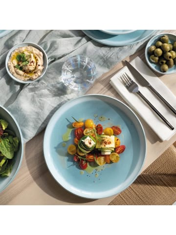 like. by Villeroy & Boch 6er Set Speiseteller Perlemor Aqua ø 27,1 cm in blau