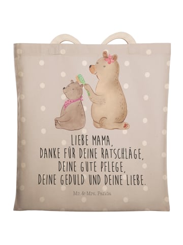 Mr. & Mrs. Panda Tasche Bär Kind mit Spruch in Grau Pastell