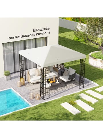 Outsunny Pavillondach 298L x 298B cm Hellgrau