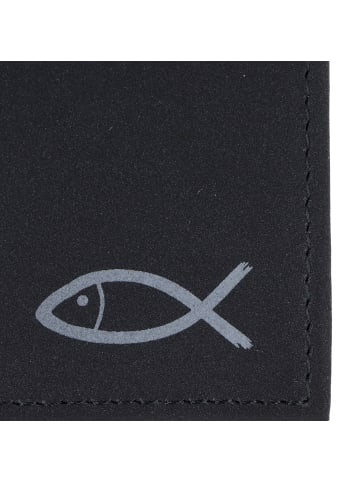 oxmox New Cryptan Geldbörse RFID Schutz 11 cm in schwarz-freedom fish grey