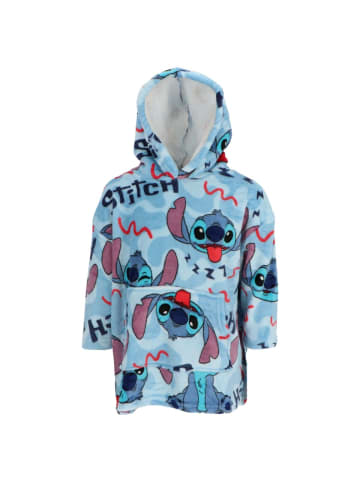 Lilo & Stitch Lilo & Stitch Kapuzendecke Fleece Kuscheldecke mit Kapuze 3-6 in Blau