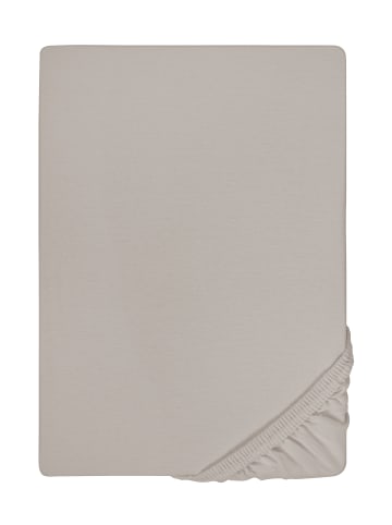 Biberna Spannbetttuch Jersey-Elastic Topper in sturmgrau