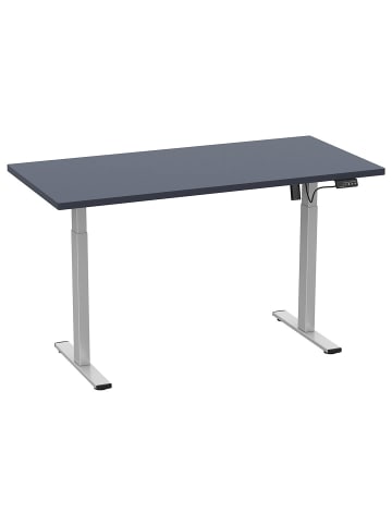 ebuy24 Schreibtisch LonaE 140x80x71-120cm Anthrazit 140 x 80 cm
