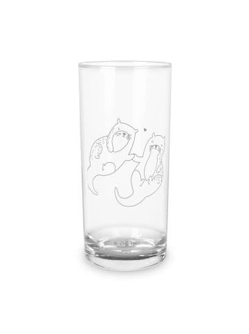 Mr. & Mrs. Panda Wasserglas Otter Hände halten ohne Spruch in Transparent