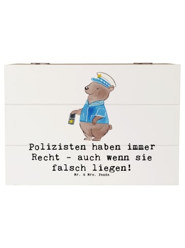 Mr. & Mrs. Panda Dekokiste Polizist Humor mit Spruch in Weiß