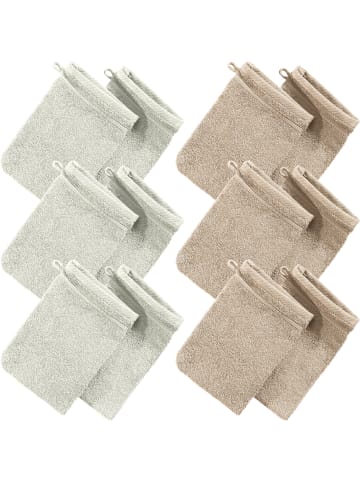 Erwin Müller Frottier Waschhandschuh 12er-Pack Heidelberg in creme-beige