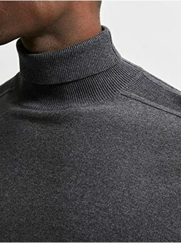 SELECTED HOMME Rollkragenpullover für Herren in anthrazit
