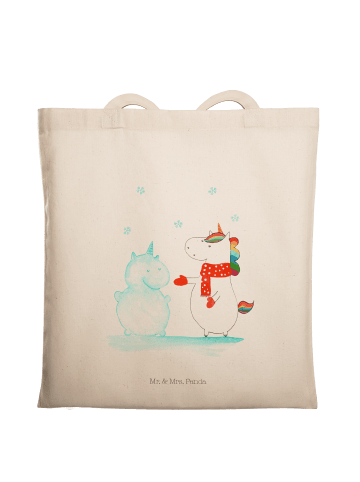 Mr. & Mrs. Panda Shopper Einhorn Schneemann ohne Spruch in Creme