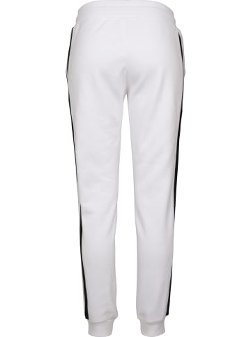 Urban Classics Trousers - Sweat in white/black/white