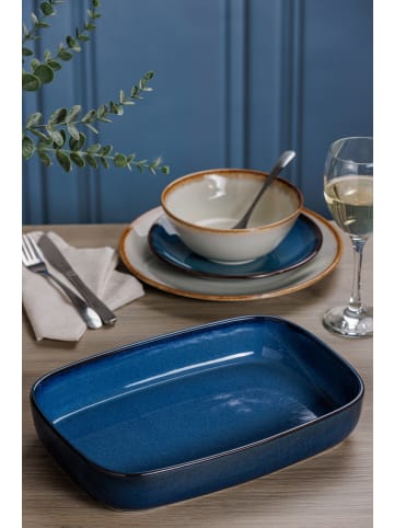 Mason Cash MASON CASH | Auflaufform, quadr., RUSTIC CHARM, blau, 2 L