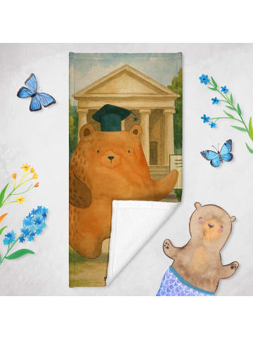 Mr. & Mrs. Panda Badhandtuch Bär Prüfung Design ohne Spruch in Weiß