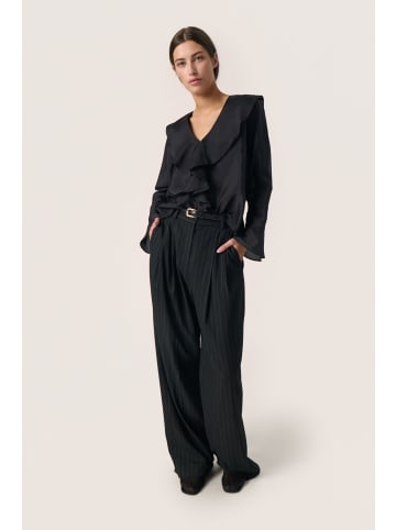 Soaked in Luxury Langarm-Bluse SLKarolina Lockere Passform in Black