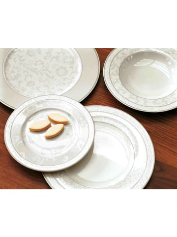 Villeroy & Boch 12er Set Tafelservice Gray Pearl in weiß