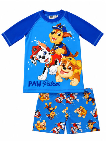 Paw Patrol Paw Patrol Schwimmset UV-Schutz 30 Boys Crew Badeanzug Zweiteiler in blau
