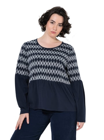Ulla Popken Langarmshirt in marine