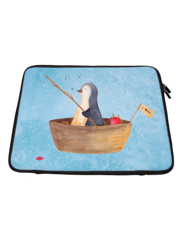 Mr. & Mrs. Panda Notebook Tasche Pinguin Angelboot ohne Spruch in Eisblau
