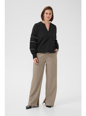 Kaffe Langarm-Bluse KAapril Regular fit in Black Deep