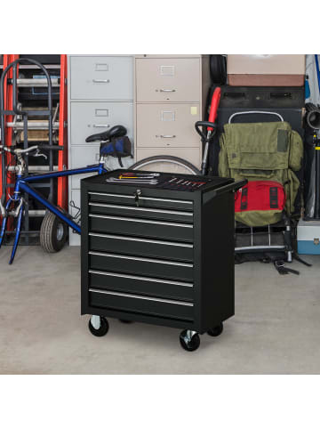 DURHAND Werkstattwagen-69L x 33B x 75H cm-Schwarz