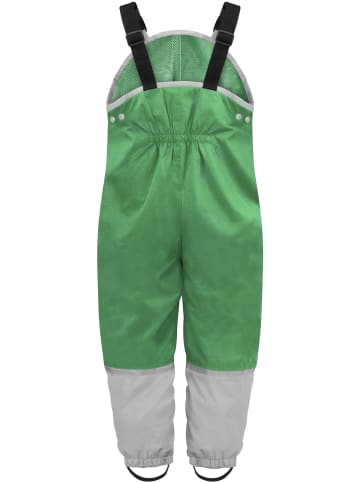 Normani Outdoor Sports Kinder Regenhose mit Hosenträgern Waller in Grün
