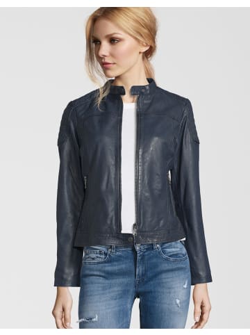 7eleven Lederjacke TALLY in blue