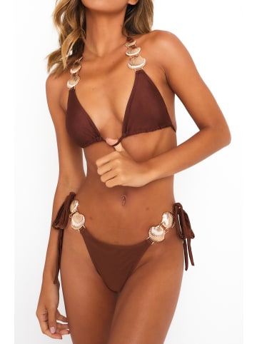 Moda Minx Bikini Hose Seychellen seitlich gebunden in Braun