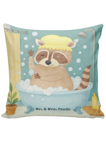 Mr. & Mrs. Panda zierkissen 40x40 Waschbär Design ohne Spruch in Weiß