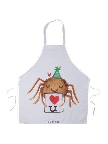 Mr. & Mrs. Panda Kellnerschürze Spinne Agathe Brief ohne Spruch in Weiß