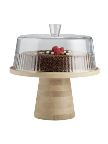 APS Servier- und Tortenplatte VALO in beige - Ø 32 cm, H: 17 cm