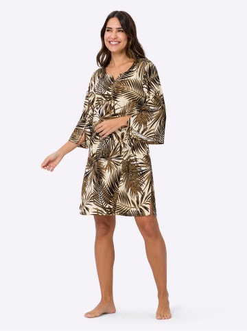 Sieh an! Sommerkleid in sand-braun-bedruckt
