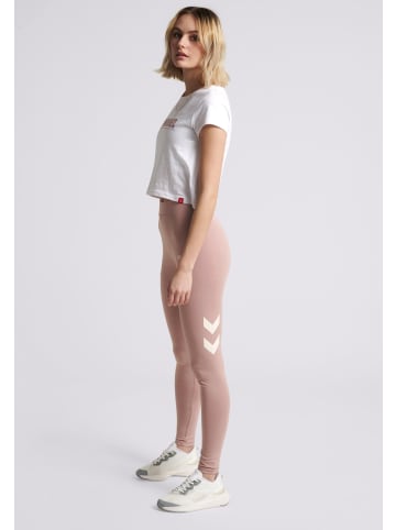 Hummel Leggings Training High Waist Tight Fit Sport Figurbetont in Rosa