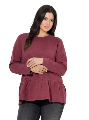 Ulla Popken Sweatshirt in dunkel kirschrot