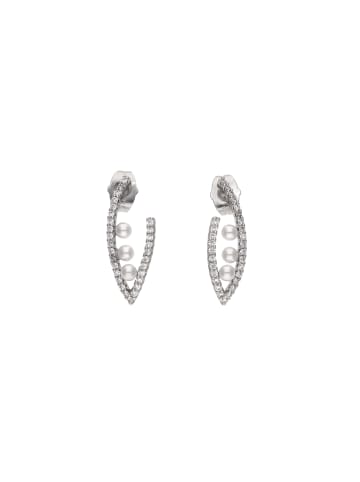 NAEMI Women Earrings in Silver White