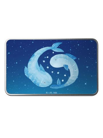 Mr. & Mrs. Panda Metallbehälter Sternzeichen Fische ohne Spruch in Sternenhimmel Blau